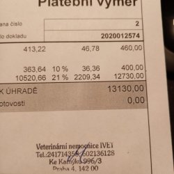 Faktura z veteriny Quido